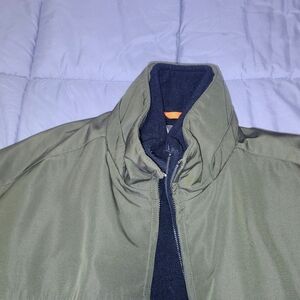 Weatherproof Men's Olive Green Windbreaker with Black Interior